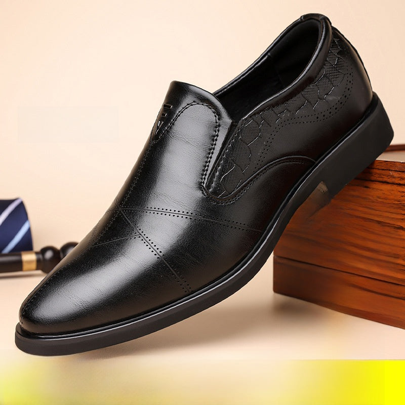 Business man's leather shoes