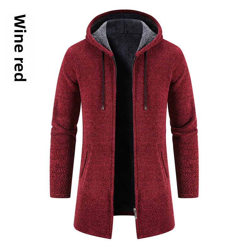 Men's Mid-Length Knit Jacket