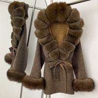 Brown+imitation mink