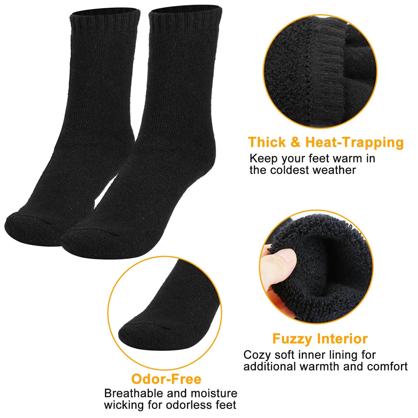 Warm Wool Socks for Men | 3 Pack