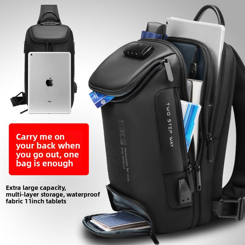 Multifunctional Waterproof Anti-theft Crossbody Bag for Men