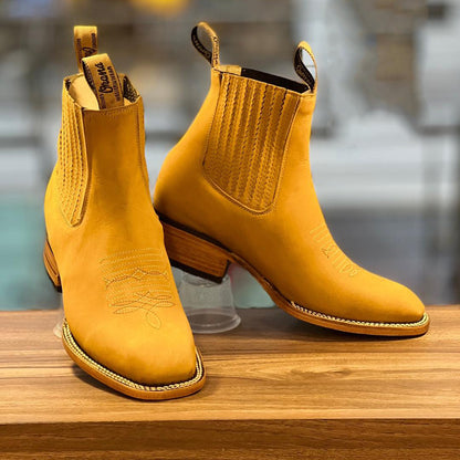 Men's Embroidered Chelsea Western Boots