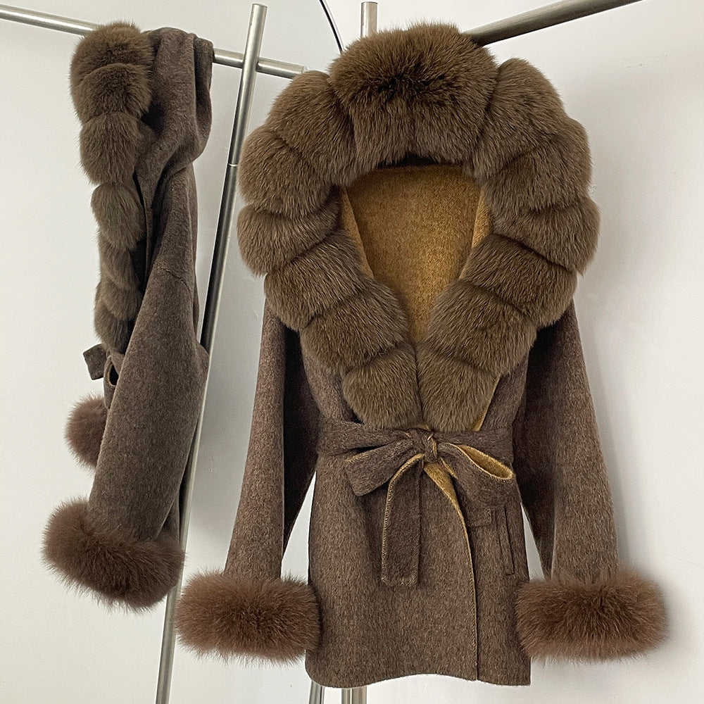 Double-Sided Wool Coat Women's Woolen Jacket