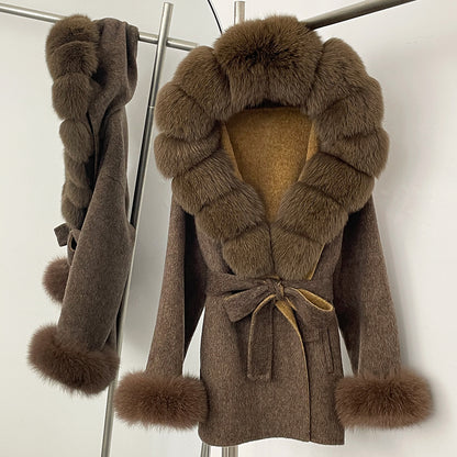 Double-Sided Wool Coat Women's Woolen Jacket