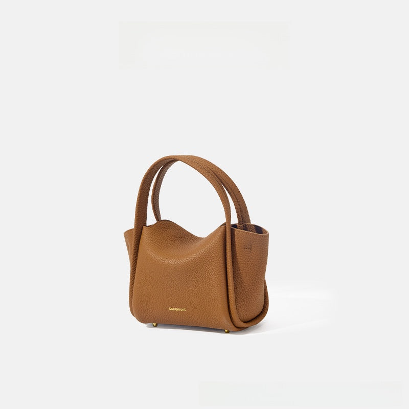 Songmont Mini Genuine Leather Bucket Bag