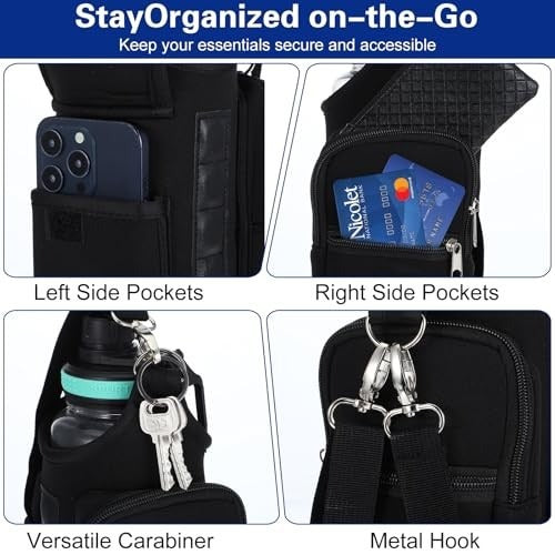 Magnetic Insulated Water Bottle Holder Bag