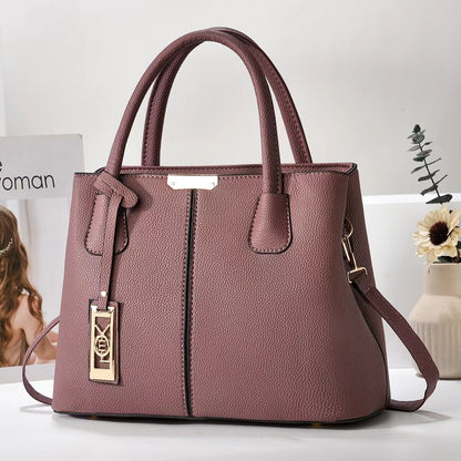 Simple PU Leather Women Shoulder Bag