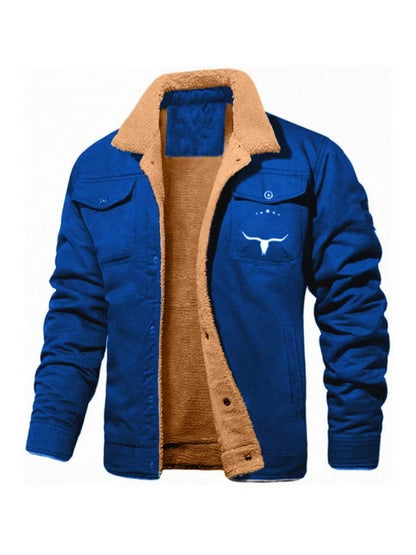 Men's Fleece-Lined Casual Workwear Jacket