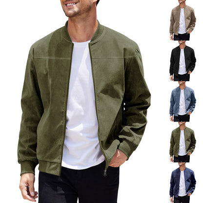 Men's Suede Zipper Jacket