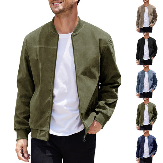 Men's Suede Zipper Jacket