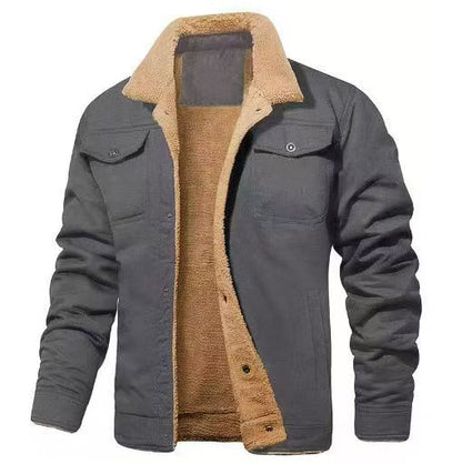 Men's Fleece-Lined Casual Workwear Jacket