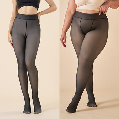 Plus-size fleece-lined leggings