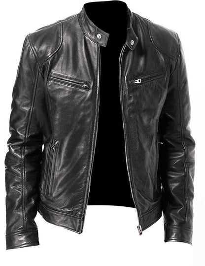 Men's Winter Business PU Leather Jacket