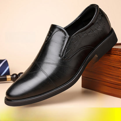 Business man's leather shoes