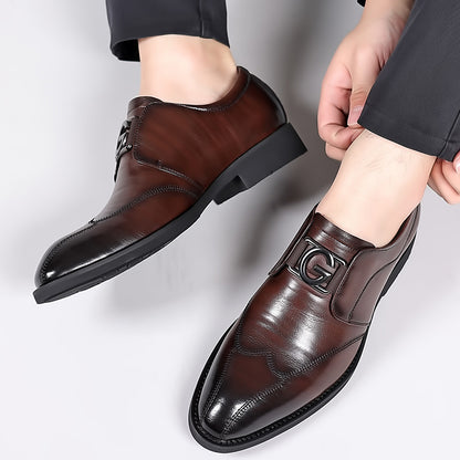 Formal leather shoes, British casual shoes for men