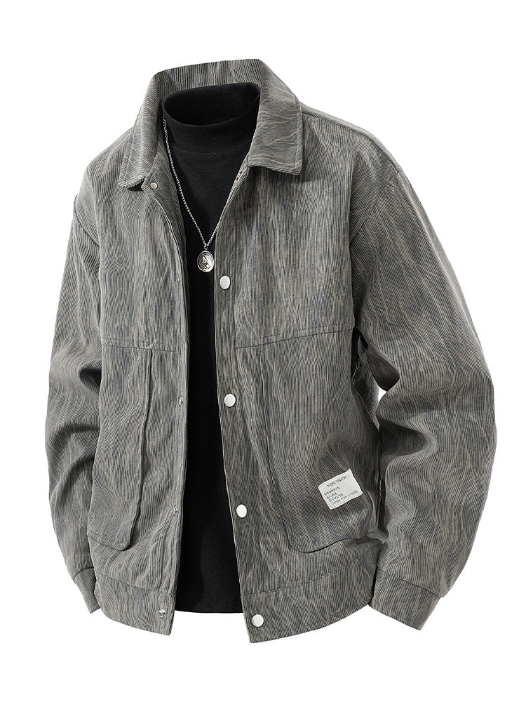 Mens Corduroy Jacket with Dyeing Design