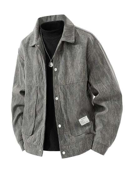 Mens Corduroy Jacket with Dyeing Design