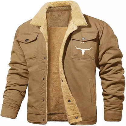 Men's Fleece-Lined Casual Workwear Jacket
