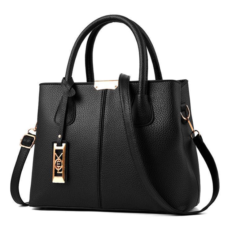 Simple PU Leather Women Shoulder Bag