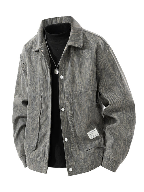 Mens Corduroy Jacket with Dyeing Design