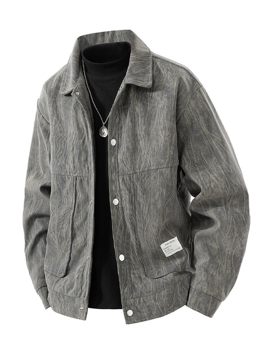 Mens Corduroy Jacket with Dyeing Design