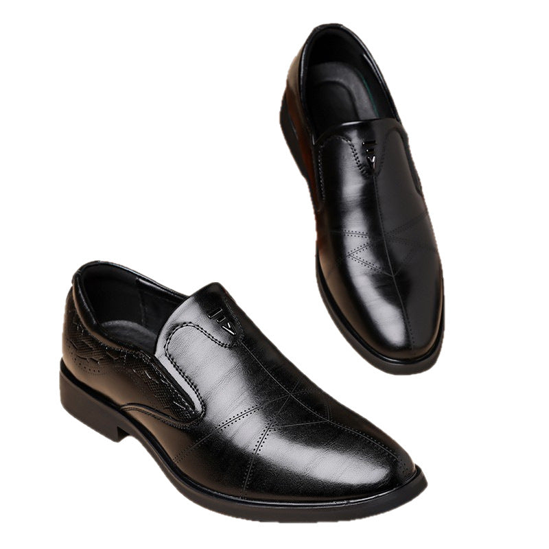 Business man's leather shoes