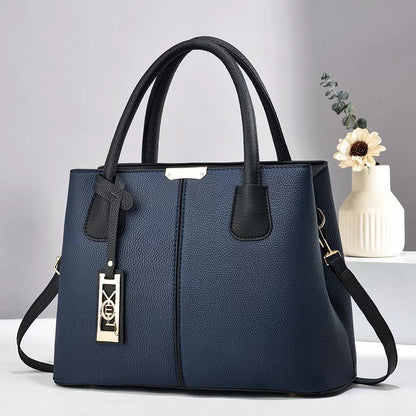 Simple PU Leather Women Shoulder Bag