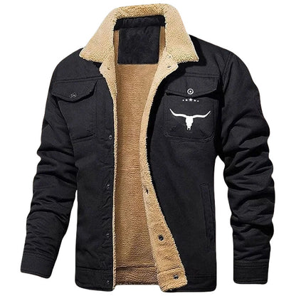 Men's Fleece-Lined Casual Workwear Jacket