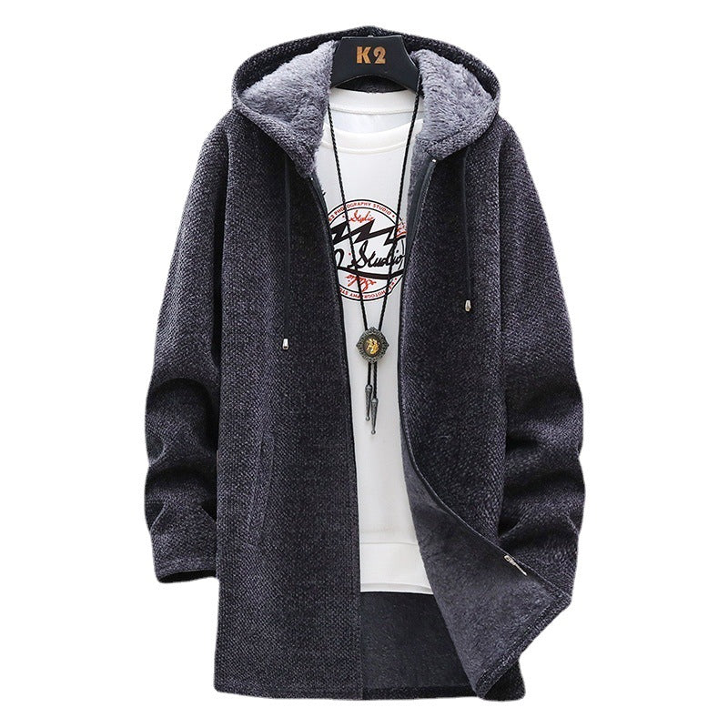 Men's Mid-Length Knit Jacket