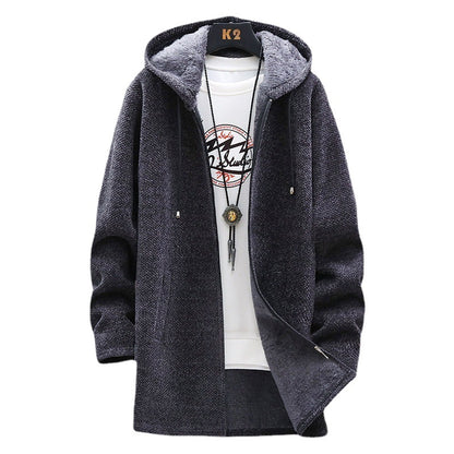 Men's Mid-Length Knit Jacket