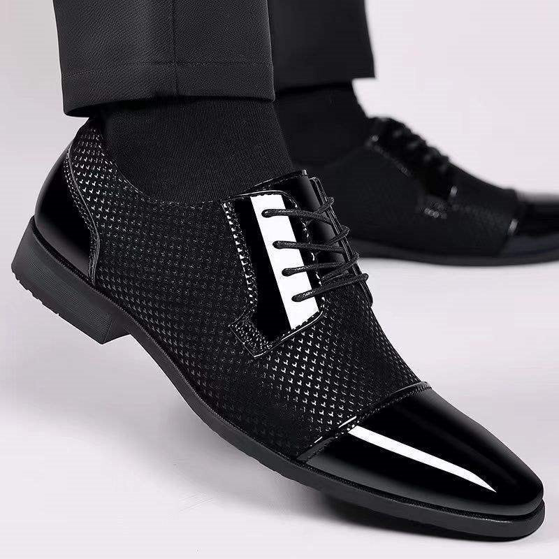 Men's Breathable Leather Shoes for Business and Casual