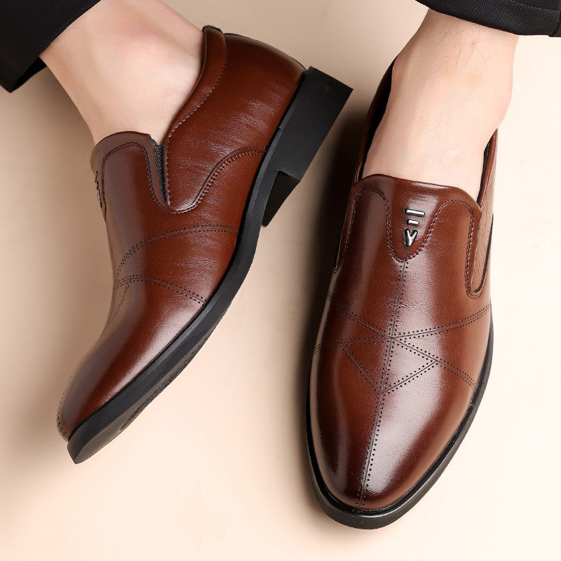 Business man's leather shoes