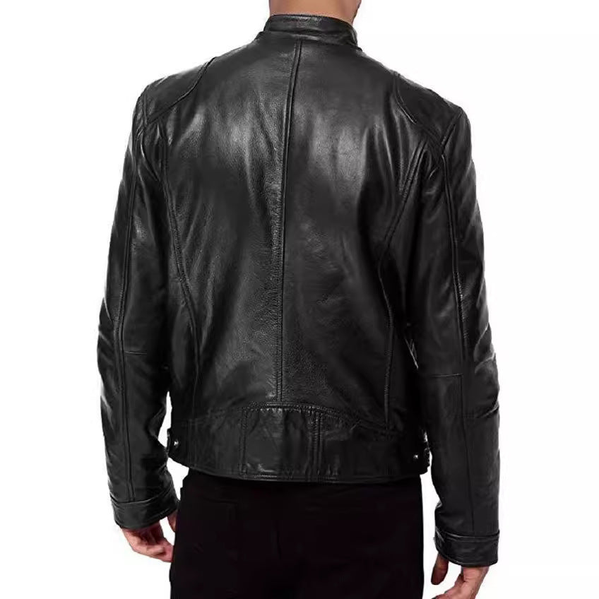 Men's Winter Business PU Leather Jacket