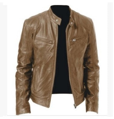 Men's Winter Business PU Leather Jacket