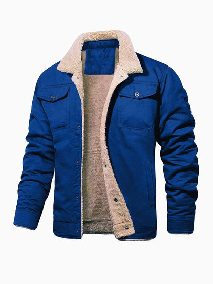 Men's Fleece-Lined Casual Workwear Jacket